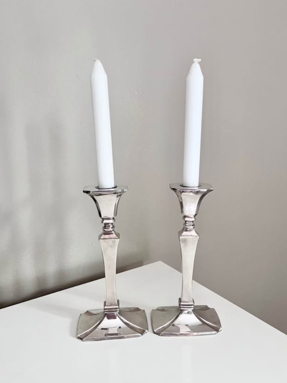 Vintage Silverplate Candleholders Minimalist Table Decor